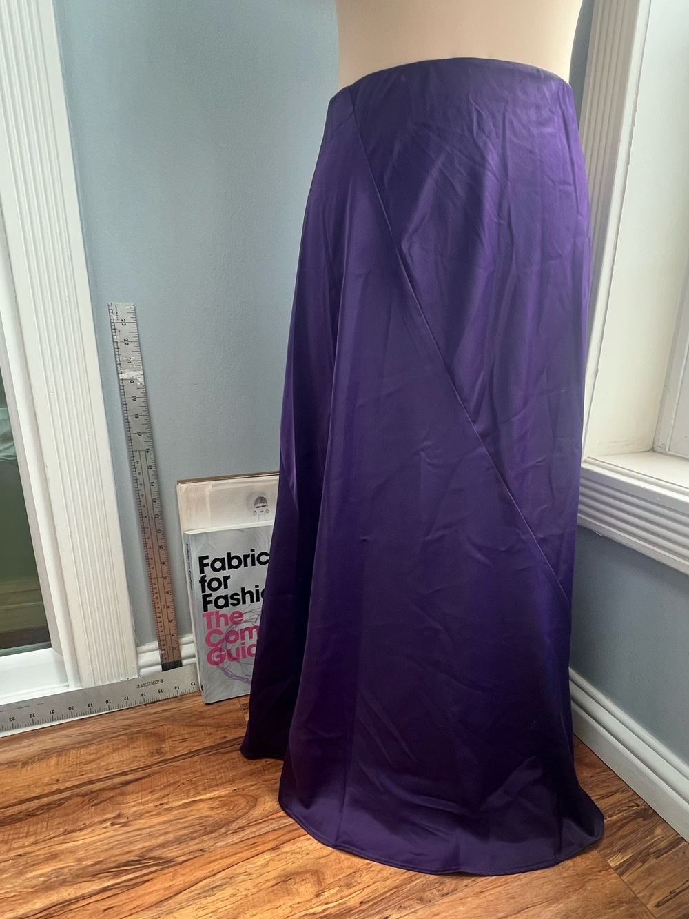 Banana Republic Deep Purple Satin Maxi Skirt